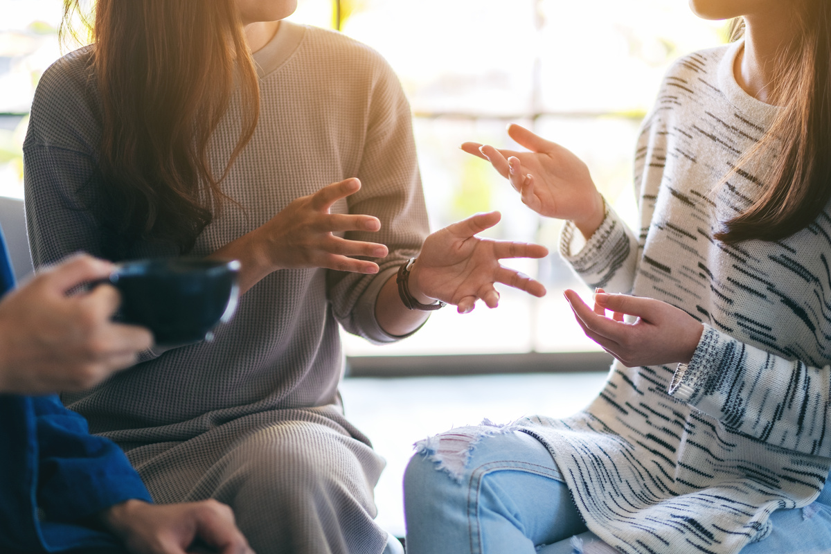 People talking together